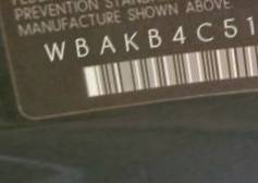 VIN prefix WBAKB4C51CC5