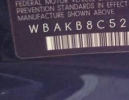 VIN prefix WBAKB8C52CDX
