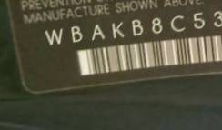 VIN prefix WBAKB8C53CC8