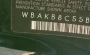 VIN prefix WBAKB8C55BC4