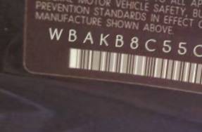 VIN prefix WBAKB8C55CC9