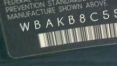 VIN prefix WBAKB8C55CDX