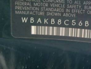 VIN prefix WBAKB8C56BCY