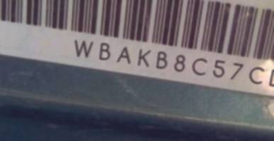 VIN prefix WBAKB8C57CDX