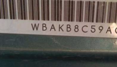 VIN prefix WBAKB8C59ACY