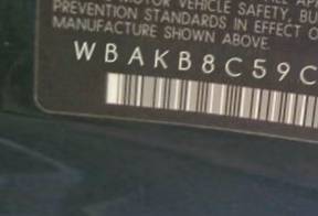 VIN prefix WBAKB8C59CC4