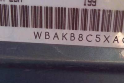 VIN prefix WBAKB8C5XACY