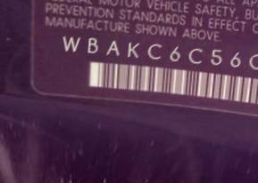 VIN prefix WBAKC6C56CC3