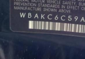 VIN prefix WBAKC6C59AC3