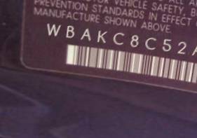 VIN prefix WBAKC8C52AC4