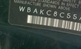 VIN prefix WBAKC8C55AC4