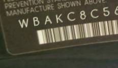 VIN prefix WBAKC8C56ACY