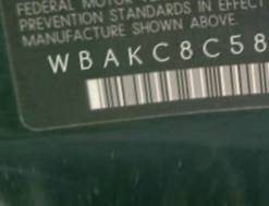 VIN prefix WBAKC8C58CC4