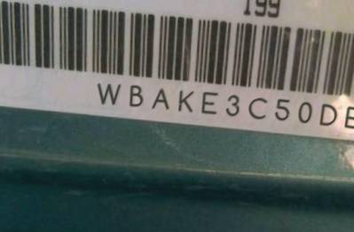 VIN prefix WBAKE3C50DE7