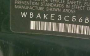 VIN prefix WBAKE3C56BE4
