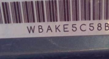 VIN prefix WBAKE5C58BE7