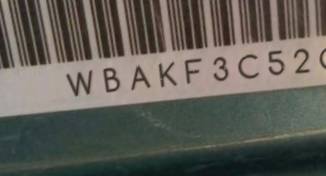 VIN prefix WBAKF3C52CE9