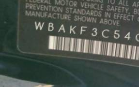 VIN prefix WBAKF3C54CE7