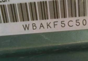 VIN prefix WBAKF5C50DE5