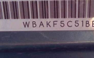 VIN prefix WBAKF5C51BE5