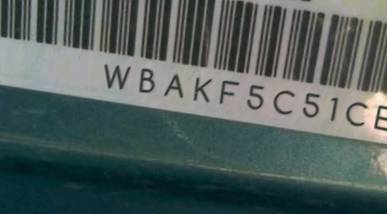 VIN prefix WBAKF5C51CE6