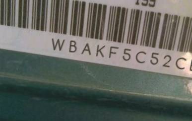 VIN prefix WBAKF5C52CE6