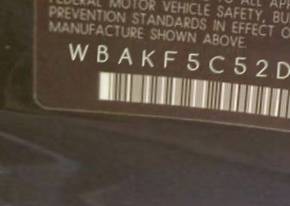 VIN prefix WBAKF5C52DE6