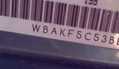 VIN prefix WBAKF5C53BE6