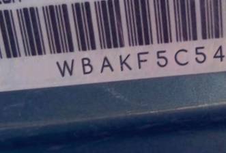 VIN prefix WBAKF5C54BE6