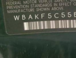 VIN prefix WBAKF5C55BE6