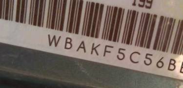 VIN prefix WBAKF5C56BE6