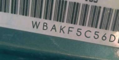 VIN prefix WBAKF5C56DE5