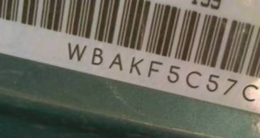VIN prefix WBAKF5C57CE6
