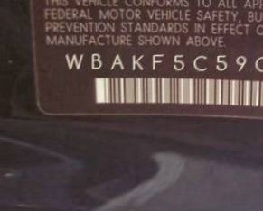 VIN prefix WBAKF5C59CE6