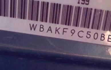 VIN prefix WBAKF9C50BE6