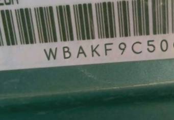 VIN prefix WBAKF9C50CE6