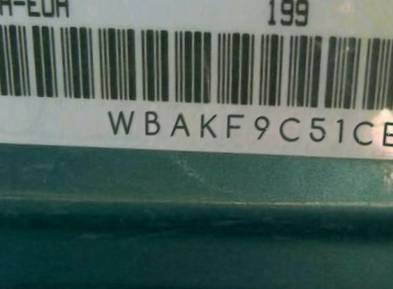 VIN prefix WBAKF9C51CE6