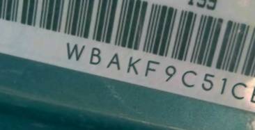 VIN prefix WBAKF9C51CE8