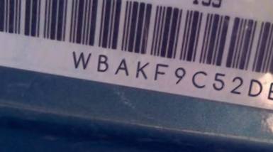 VIN prefix WBAKF9C52DE6