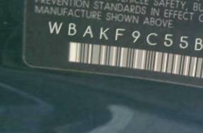 VIN prefix WBAKF9C55BE6
