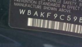 VIN prefix WBAKF9C59BE6