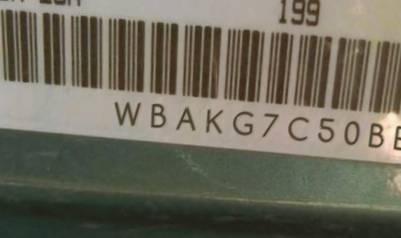 VIN prefix WBAKG7C50BE5