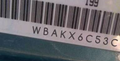 VIN prefix WBAKX6C53CC1