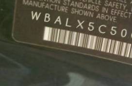 VIN prefix WBALX5C50CC8