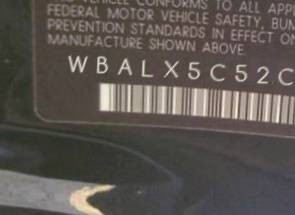 VIN prefix WBALX5C52CC8
