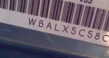 VIN prefix WBALX5C58CC8