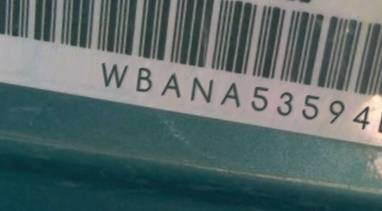 VIN prefix WBANA53594B1