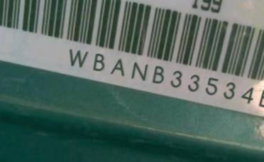 VIN prefix WBANB33534B0