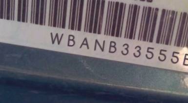 VIN prefix WBANB33555B0