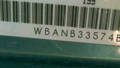 VIN prefix WBANB33574B1